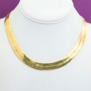 Vintage Mid Century Gold Ton Kette Halskette 50 Zoll HB20