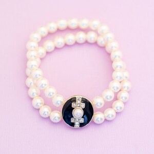 Vintage Victorian Pearl Flexible Beaded Bracelet HB10