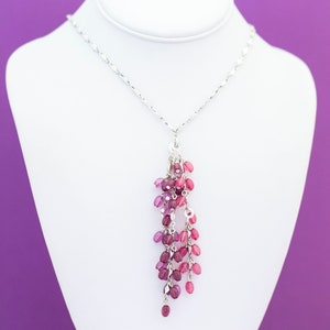 Vintage Purple Tassel Necklace 18 Inches by Avon HB6