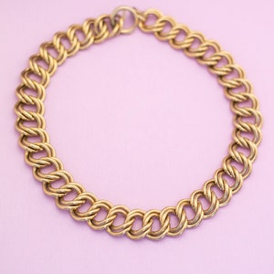 Vintage Mid Century Gold Tone Heavy Choker Necklace 16 Inches by Napier HB16