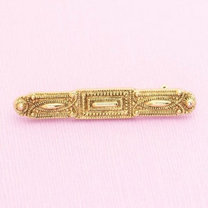 Vintage Minimalist Gold Tone Brooch HB6