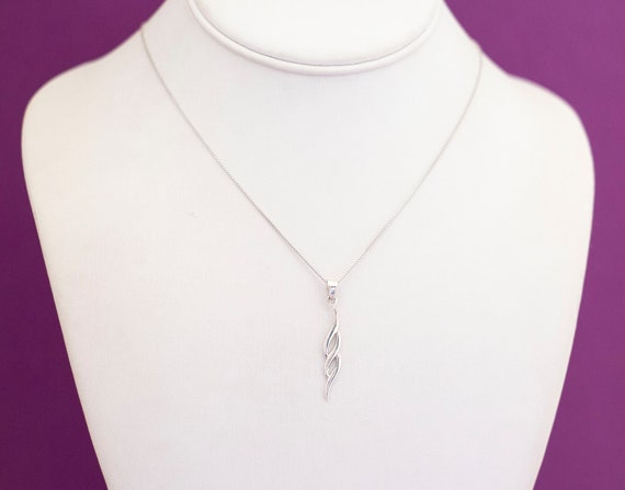Vintage Boho Sterling Silver Pendant Necklace 18 … - image 2