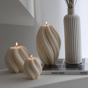 Swirl candles I large and small I rapeseed wax