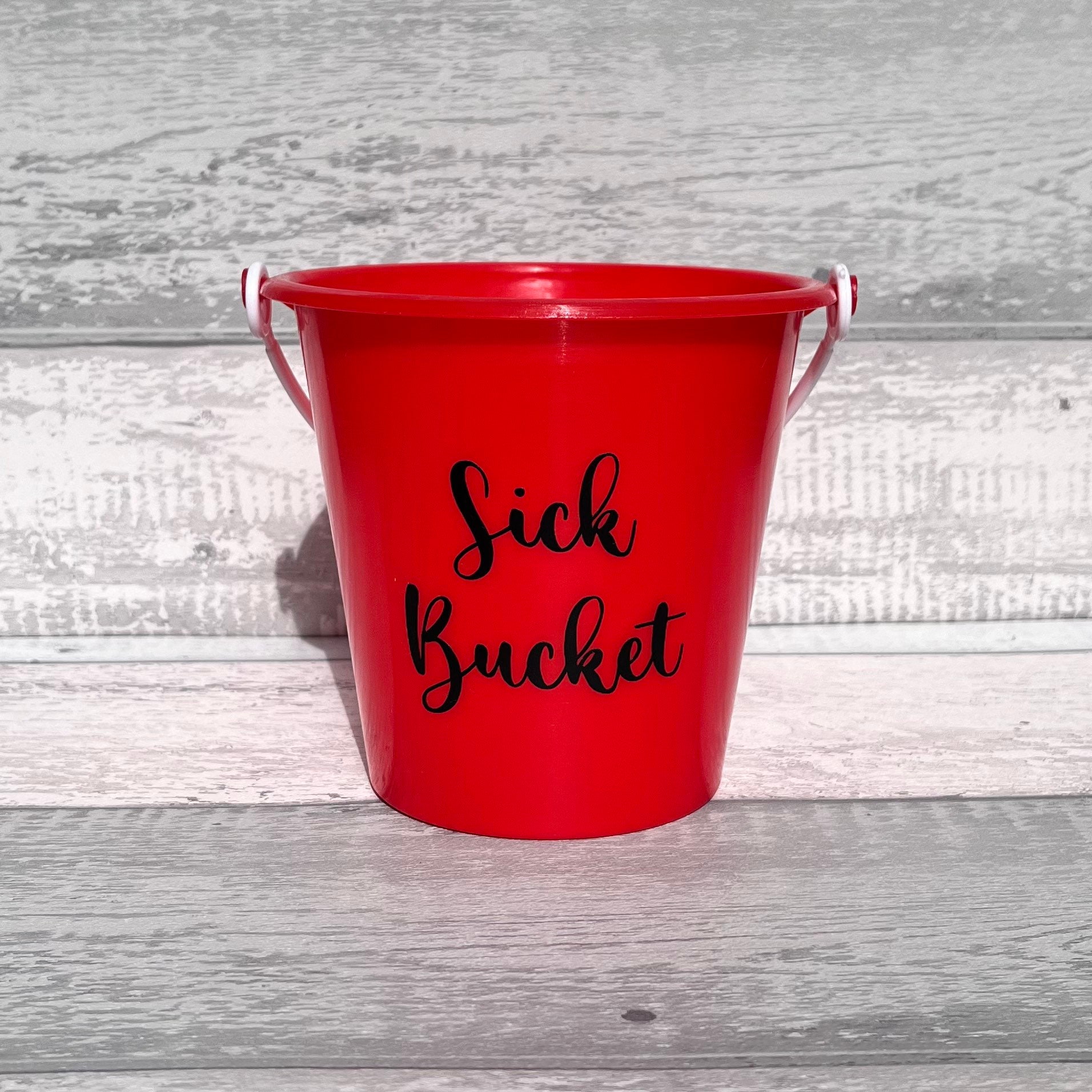 Sick Bucket With how To Black Text 