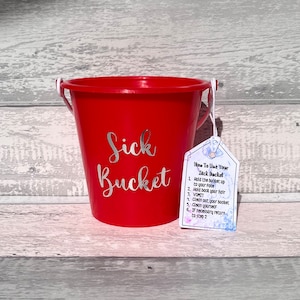 Vomit Bucket With Name Personalized Bucket, All Color Buckets, Spit Bucket,  Birthday, 18, Tomorrow in the House, Printed Bucket, Puke 