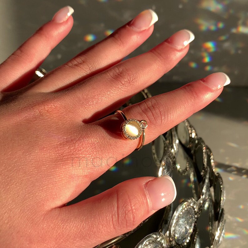 Anneau Rotatif Anxété Bague Anti-stress Tournante à Fleurs - Anneau Réglable Et Silencieux - Idée Cadeau Pour Femme - Détente Et Style Jouet Anti-anxiété