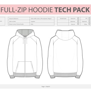 Full zip Hoodie TECH PACK