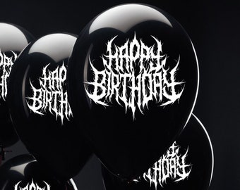 Heavy Metal Happy Birthday Balloons - Death Metal Balloons