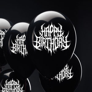 Heavy Metal Happy Birthday Balloons Death Metal Balloons image 1