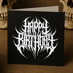 Heavy Metal Happy Birthday Card - Death Metal Gift