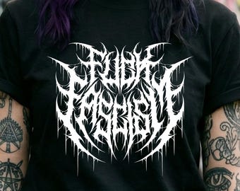 Fuck Fascism T-Shirt - Heavy Metal Gift