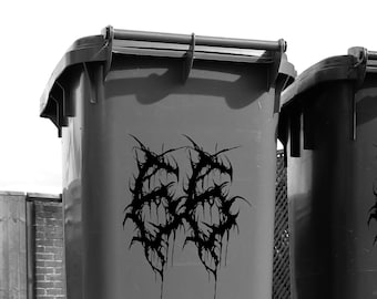 Wheelie Bin Number - Recycling Box Number - Heavy Metal - Death Metal