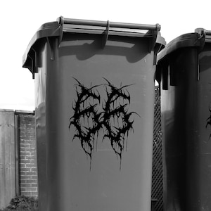 Wheelie Bin Number - Recycling Box Number - Heavy Metal - Death Metal