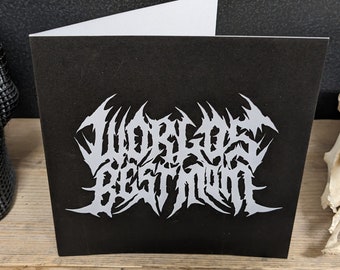 Worlds Best Mum - Heavy Metal Mothers Day Card - Death Metal Gift