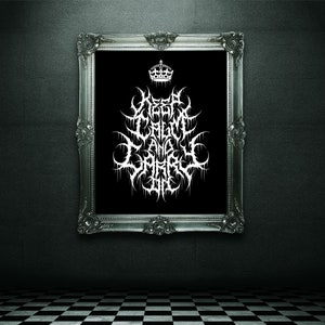 Keep Calm and Carry On Kunstdruck - Heavy Metal Geschenk