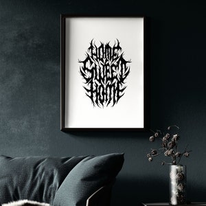 Impresión A3 "Hogar, dulce hogar" - Regalo de heavy metal