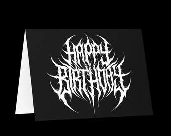 Happy Birthday Greeting Card - Death Metal - Heavy Metal Gift