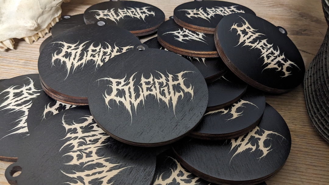 Bleghbles Heavy Metal Christmas Tree Baubles Etsy