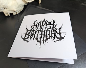 Carte de joyeux anniversaire en métal lourd - Cadeau Death Metal