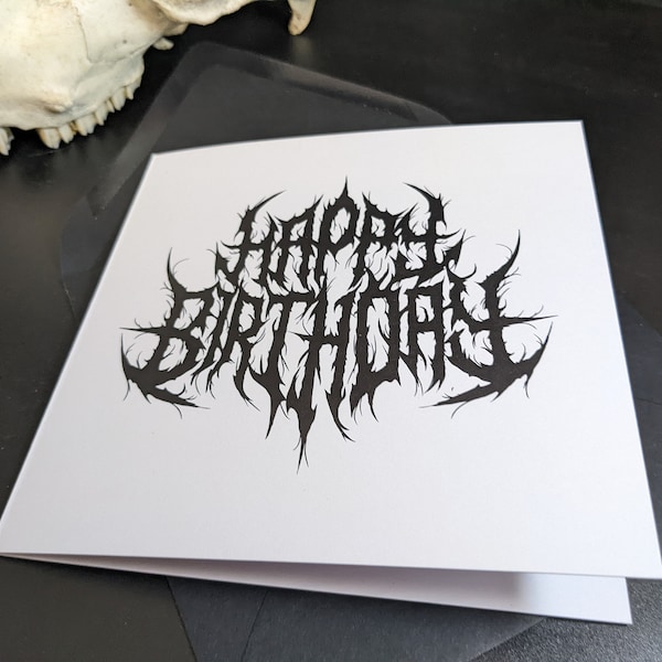 Carte de joyeux anniversaire en métal lourd - Cadeau Death Metal