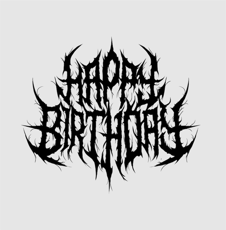 Heavy Metal Happy Birthday Card Death Metal Gift Etsy India