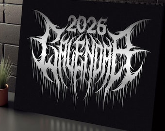 2026 Calendar - Death Metal - Heavy Metal Gift