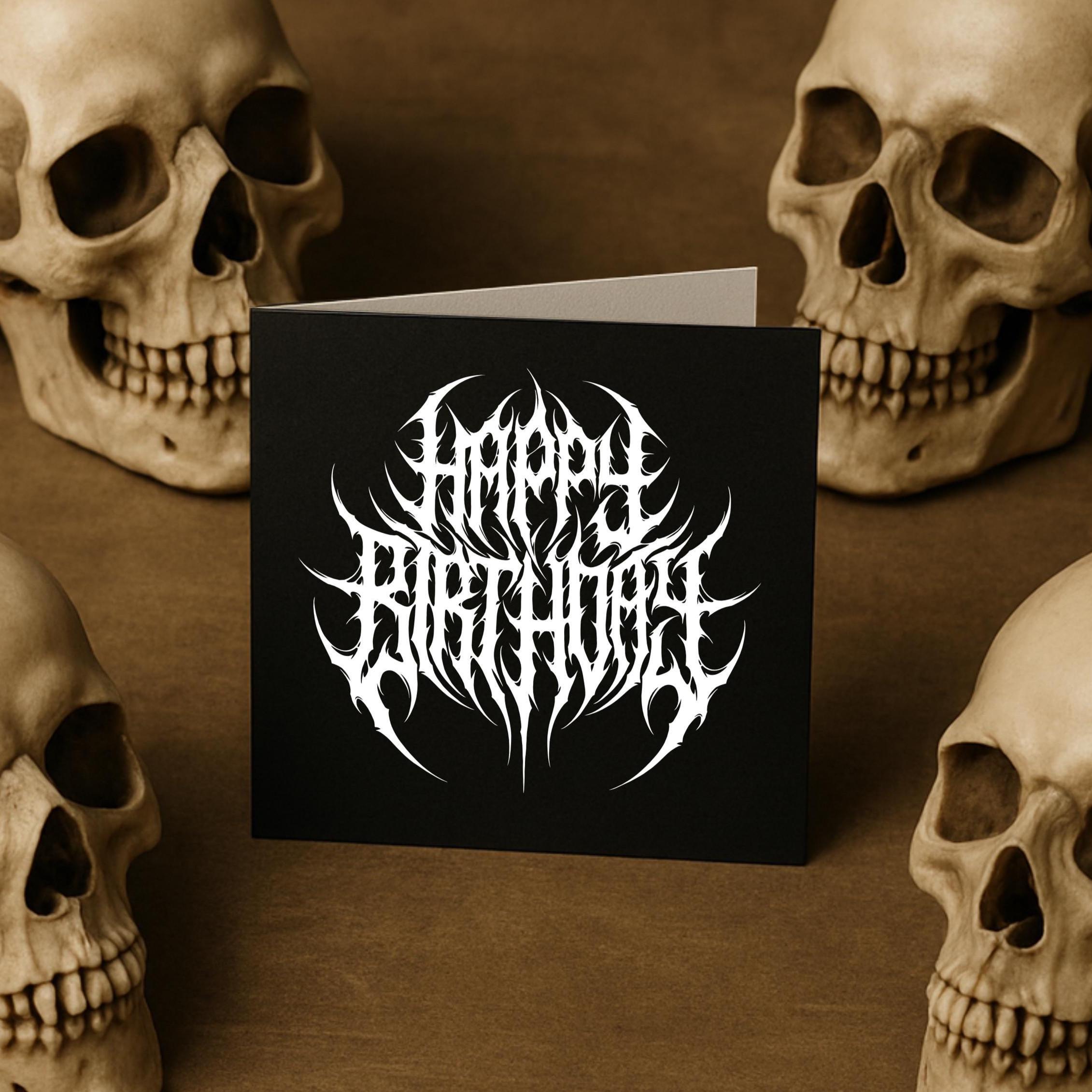 Carte de joyeux anniversaire en métal lourd - Cadeau Death Metal