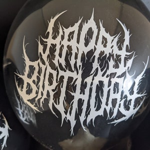 Heavy Metal Happy Birthday Balloons Death Metal Balloons image 2