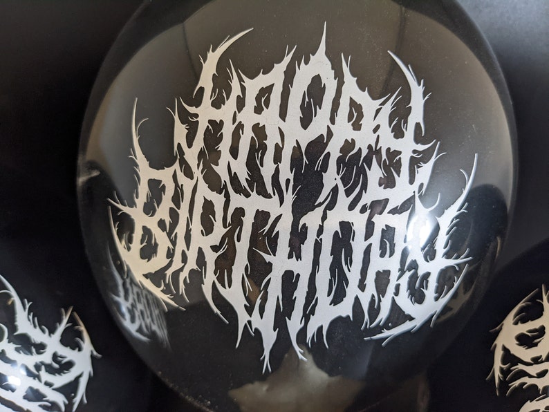 Heavy Metal Happy Birthday Balloons Death Metal Balloons image 2