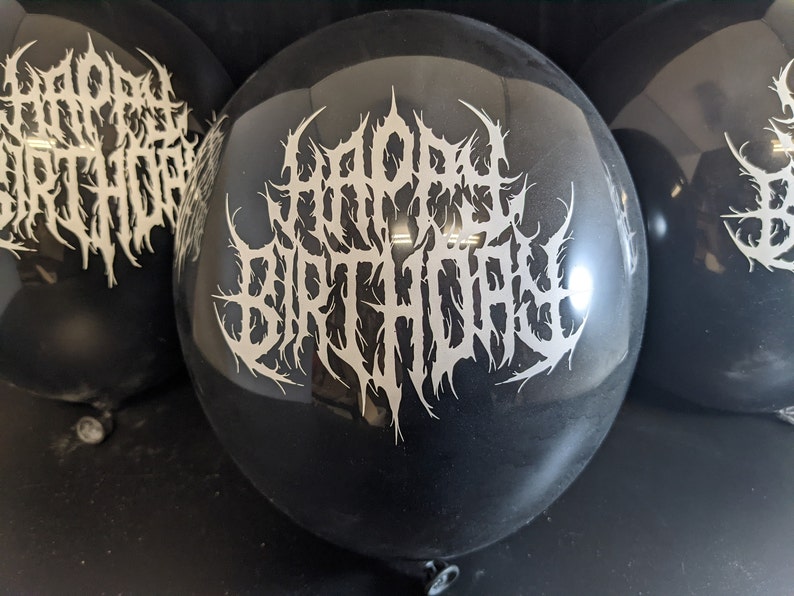Heavy Metal Happy Birthday Balloons Death Metal Balloons image 5