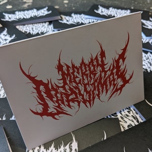 Cartes de Noël Heavy Metal x 12 - Cadeau Death Metal - Joyeux Noël Metalhead