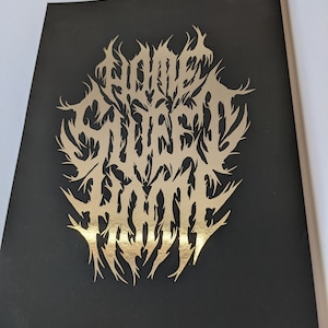 Limited Edition Silberfolie Home Sweet Home Druck - Heavy Metal Geschenk - A4
