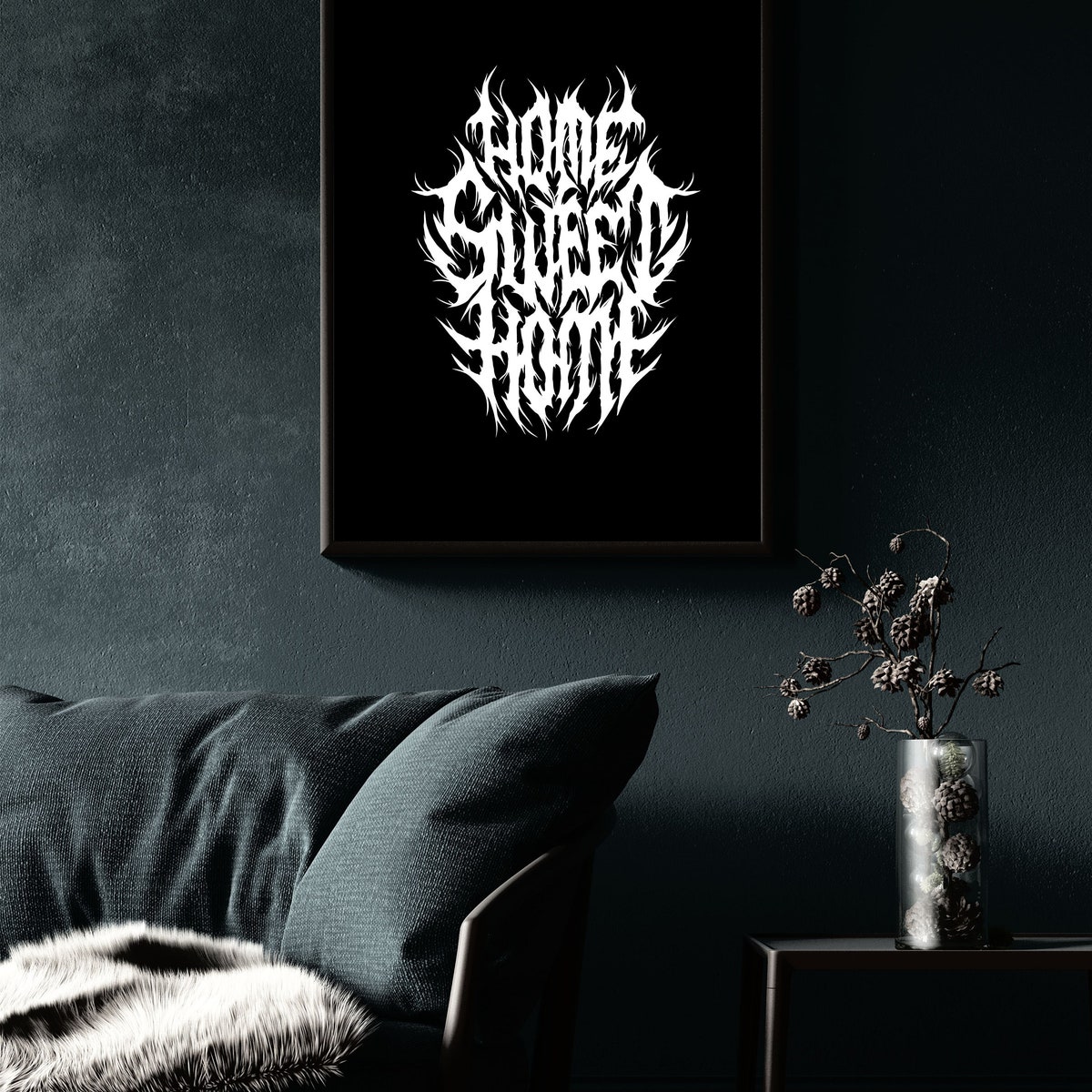 A4 Home Sweet Home Print - Heavy Metal Gift - Etsy