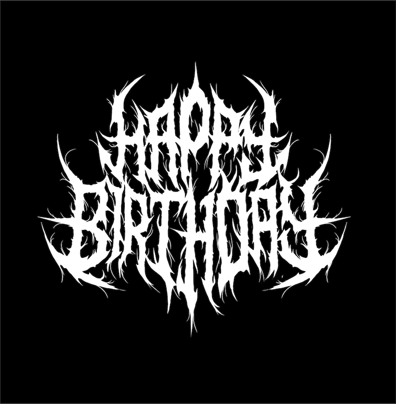 Heavy Metal Happy Birthday Card Death Metal Gift Etsy India