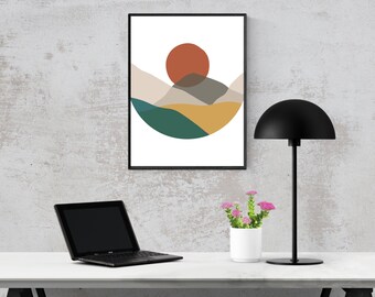 Abstract Wall Art Digital Prints Boho Minimalist Modern Wall Hanging Decor Abstract