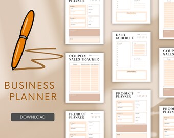 Business Planner Printable BUNDLE, Small Business Planner, Side Hustle, Business Trackers, Social Media, Finances, Content, Order