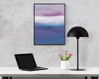 Abstract Pink Purple Printable Wall Art Minimalist Modern Wall Hanging Decor Colorful Art Print