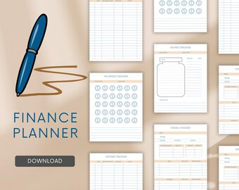 Finance Planner BUNDLE! Budget Planner Templates, Financial Savings Tracker Printable Binder, Monthly Debt, Bill, Spending, Expenses Tracker