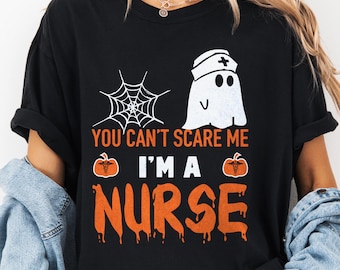 Funny Nurse Halloween Shirt: Comfort Colors Ghost Tee