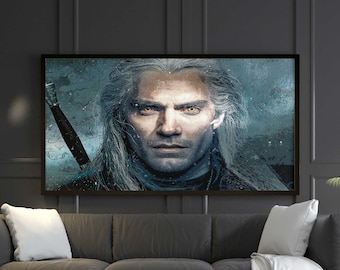 Arte de pared de The Witcher / Arte de pared imprimible / Arte digital imprimible / Arte de decoración de dormitorio / Impresión digital de arte de pared / Impresión de decoración de oficina / Impresión de Geralt
