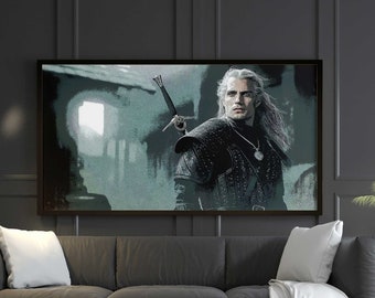Arte murale di The Witcher/Arte murale stampabile/Arte digitale stampabile/Arte decorativa per la camera da letto/Stampa digitale di arte murale/Stampa decorativa per l'ufficio/Stampa di Geralt