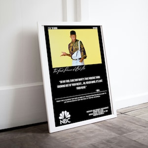 El príncipe de Bel Air / Póster moderno / Póster de película minimalista / Impresión de arte retro vintage / Impresión de arte de pared / Decoración del hogar / Póster