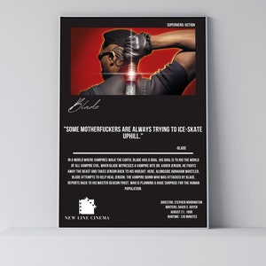 Blade 1998 / Citas de películas / Póster de película minimalista / Impresión de arte retro vintage / Impresión de arte de pared / Decoración del hogar / Decoración de pared / Arte de pared para el hogar