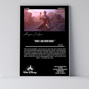 Avengers Endgame | Movie Quote | Minimalist Movie Poster | Vintage Retro Art Print | Wall Art Print | Home decor | Printable Poster | Poster