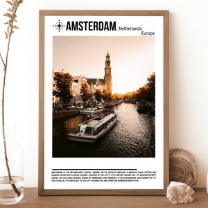 Amsterdam Poster, Amsterdam Photo, Travel Poster Print, Travel Wall Decor, Amsterdam Poster Print, Amsterdam Print, Amsterdam Art, Amsterdam