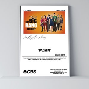 The Big Bang Theory / Cita de la serie de televisión / Póster de película minimalista / Impresión de arte retro vintage / Impresión de arte de pared / Decoración del hogar / Póster imprimible