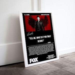 Lucifer Wall Art / Poster moderno / Poster minimalista del film / Stampa artistica retrò vintage / Stampa artistica da parete / Arredamento per la casa / Design del poster