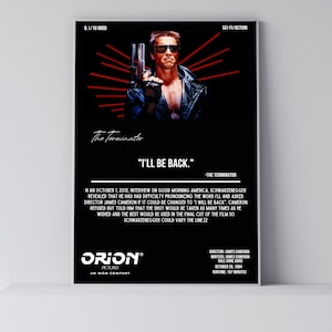 The Terminator | Movie Quotes | Minimalist Movie Poster | Vintage Retro Art Print | Wall Art Print | Home decor | Wall Decor | Home Art