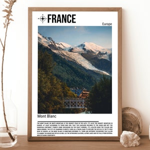 Mont Blanc, France, France Photo, Travel Poster Print, Travel Wall Decor, France Poster Print, France Print, France Art, France Print