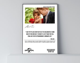 About Time Movie Poster | Movies Quotes | Minimalist Movie Poster | Vintage Retro Art Print | Wall Art Print | Home decor | Printable Poster